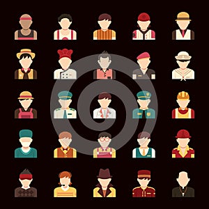 Collection of people and occupation. Vector illustration decorative design