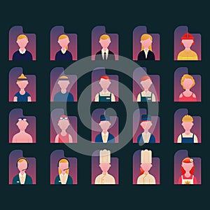 Collection of people and occupations. Vector illustration decorative design