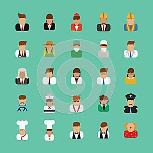 Collection of people and occupations. Vector illustration decorative design