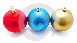 Collection of perfect colors christmas balls isolated