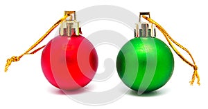 Collection of perfect colors christmas balls isolated