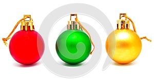 Collection of perfect retro colors christmas balls isolated