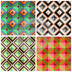 Collection plaid seamless patterns