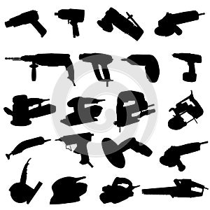 Collection of power tool vector