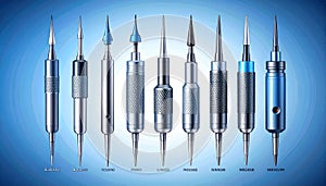 Collection of Precision Soldering Iron Tips for Electronics