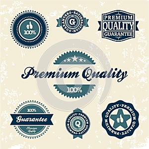 Collection of Premium Quality and Guarantee Labels