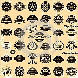 Collection of Premium Quality and Guarantee Labels photo