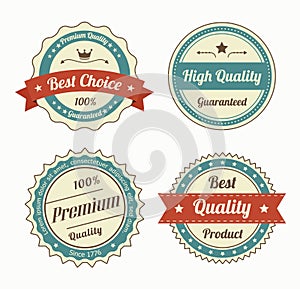 Collection of premium quality vintage labels in color
