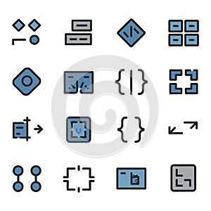 Collection Of Programming And Coding Icons Flat