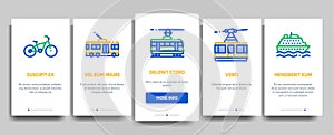 Collection Public Transport Vector Onboarding