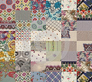 Collection of quilt backgrounds - grey