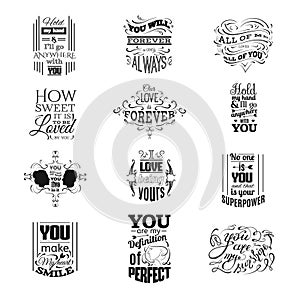 Collection of quote typographical background