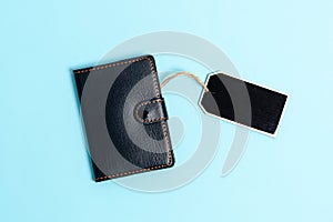 Collection of Real Blank Empty Sticker Card Tag With An Elastic Band On A Different Color Background Containing Modern