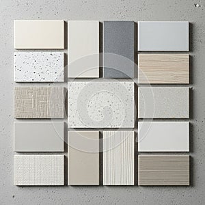 A collection of rectangular tiles is arranged in a grid pattern