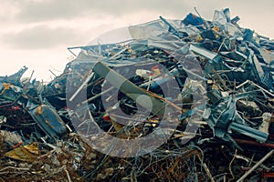 Collection of recyclable materials for industry photo