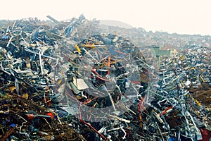 Collection of recyclable materials for industry photo