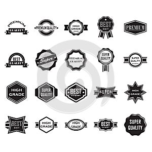 collection of retro labels and banners. Vector illustration decorative design