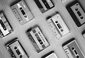 Collection of Retro Music Audio Cassette Tape 80s