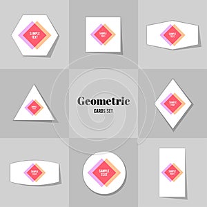 Collection of Rhombus and square shape cards