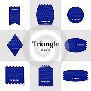 Collection Rhombus and Triangle shape postage stamp