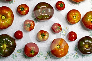 Collection of Ripe Heirloom Tomatoes