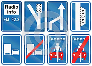 Collection of Road Signs Used in Belgium