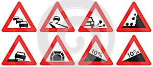 Collection of Road Signs Used in Denmark