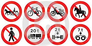 Collection of Road Signs Used in Denmark