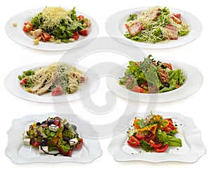 Collection of salads