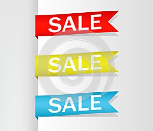 Collection of Sale, Banners, Labels, Tags, Tally Emblems, Cards, Flat design. Vector