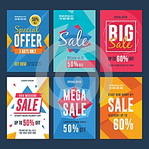 Collection of sale and discount flyers