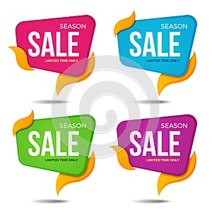 Collection of sale labels price tags banners stickers badges