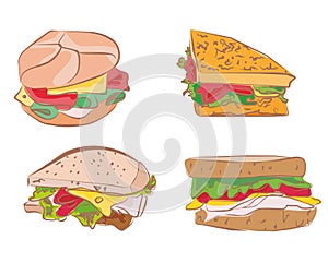 Collection of sandwiches