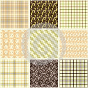 Collection of seamless old patterns