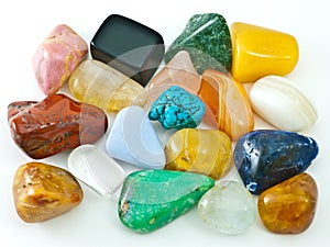 Collection of semiprecious gems photo