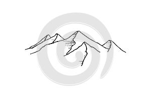 Mountain Silhouette Clip art line