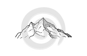 Mountain Silhouette Clip art line