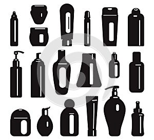 Collection of Set with Garbage Objects Stock isolated vector isolated silhouettes