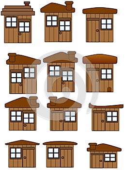 Collection of Sheds and Buildings Vectors photo
