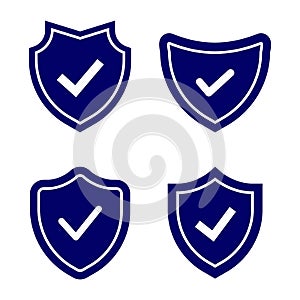 Collection Of Shield Vector Icon, Privacy Icon, Safety Design Elements, Guard Vector, Encryption Symbol, Cyber Security Sign,