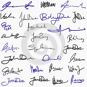 Collection of signatures