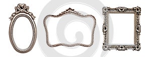 Collection of 3 silver frames