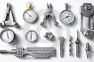 Collection Of Silver Measuring Tools