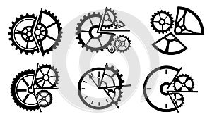 Mechanical Process and Data Visualization Vector Icons