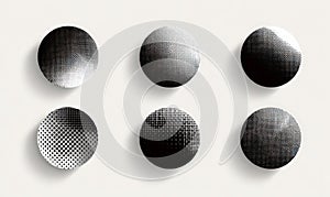 Abstract Geometric Shapes with Gradient and Halftone Patterns