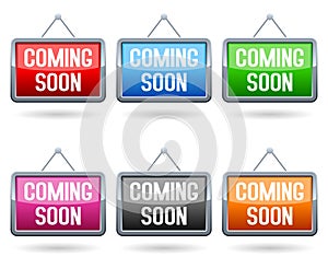 Coming Soon Web Buttons photo