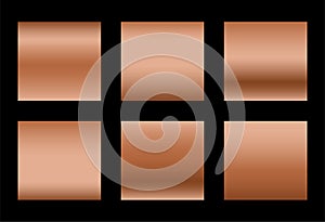 collection of smooth rose gold gradient blend texture banner