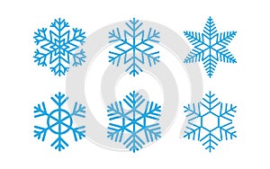 Collection of snowflakes vector set