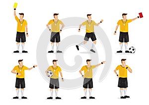 Collection of Soccer football referees