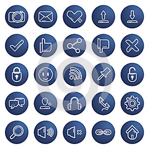 collection of social media icons. Vector illustration decorative design